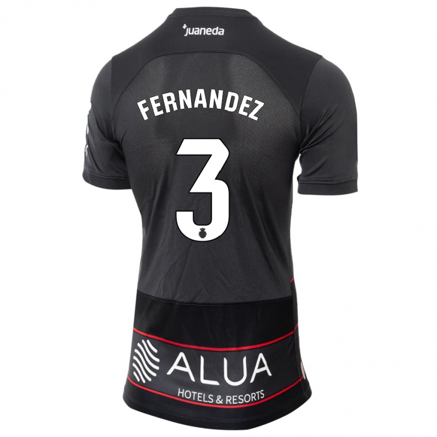 Niño Fútbol Camiseta Marcos Fernández #3 Negro 2ª Equipación 2023/24 Perú