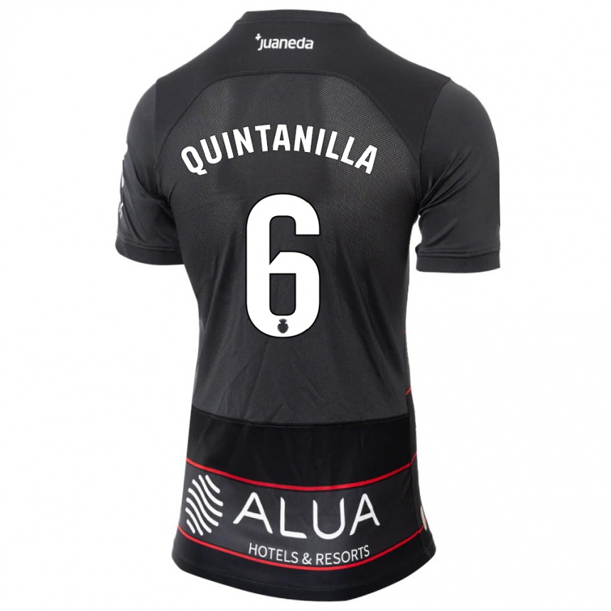 Niño Fútbol Camiseta Rubén Quintanilla #6 Negro 2ª Equipación 2023/24 Perú