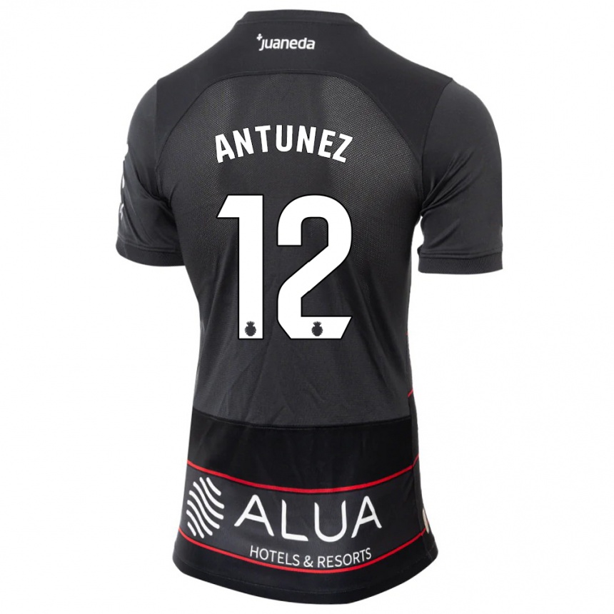 Niño Fútbol Camiseta Yahir Antúnez #12 Negro 2ª Equipación 2023/24 Perú