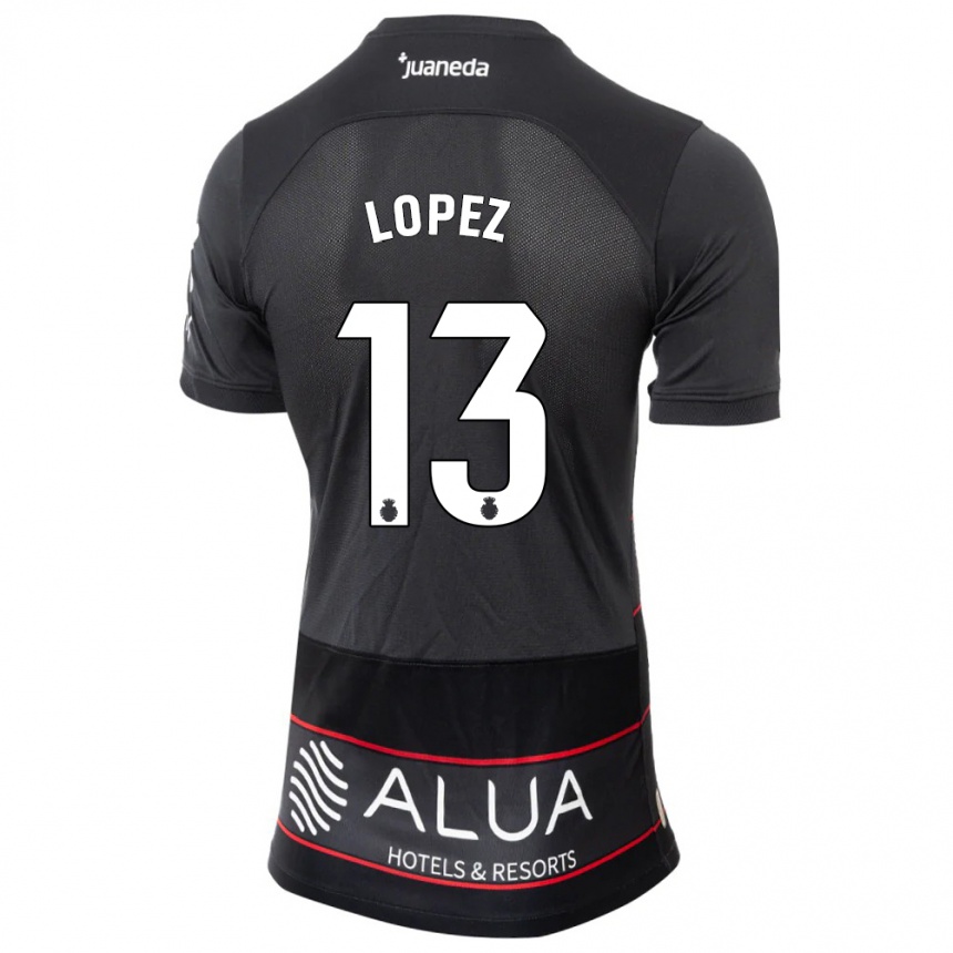 Niño Fútbol Camiseta Iván López #13 Negro 2ª Equipación 2023/24 Perú