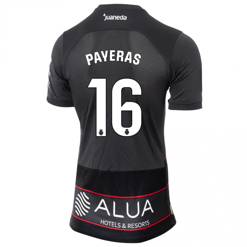 Niño Fútbol Camiseta Martí Payeras #16 Negro 2ª Equipación 2023/24 Perú