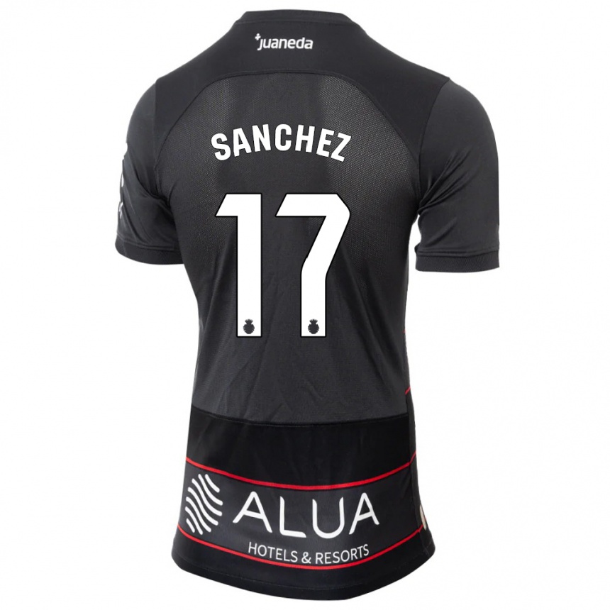 Niño Fútbol Camiseta Avelino Sánchez #17 Negro 2ª Equipación 2023/24 Perú