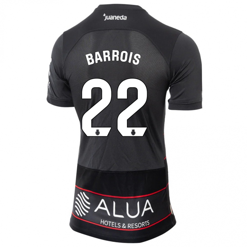 Niño Fútbol Camiseta Eliott Barrois #22 Negro 2ª Equipación 2023/24 Perú