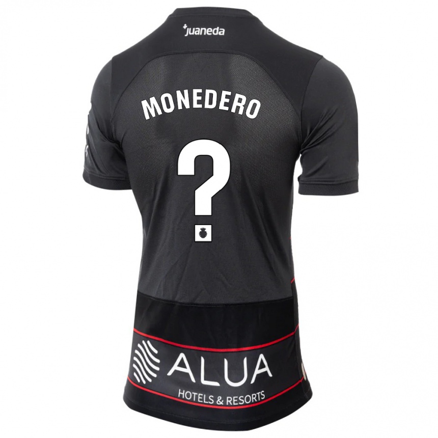 Niño Fútbol Camiseta Marc Monedero #0 Negro 2ª Equipación 2023/24 Perú