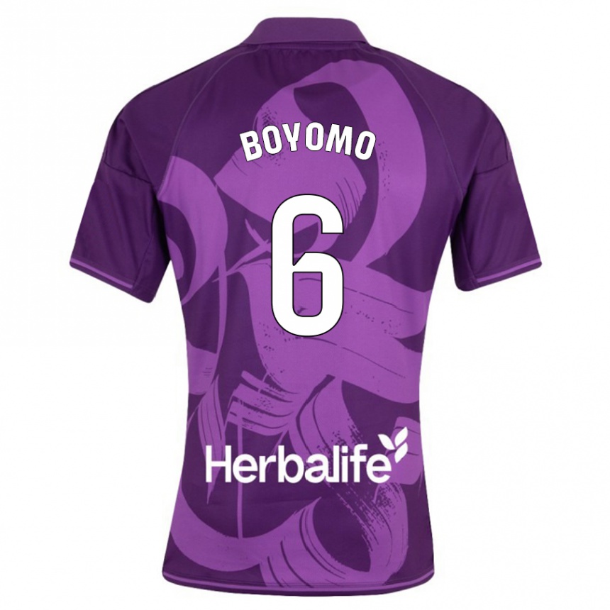 Niño Fútbol Camiseta Enzo Boyomo #6 Violeta 2ª Equipación 2023/24 Perú