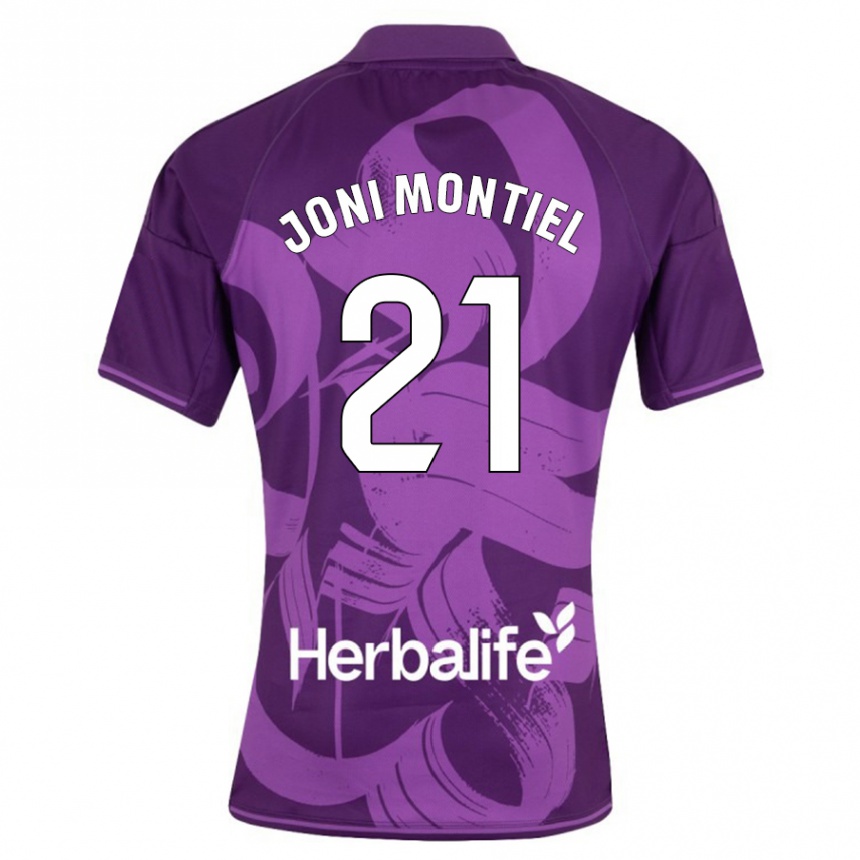 Niño Fútbol Camiseta Joni Montiel #21 Violeta 2ª Equipación 2023/24 Perú