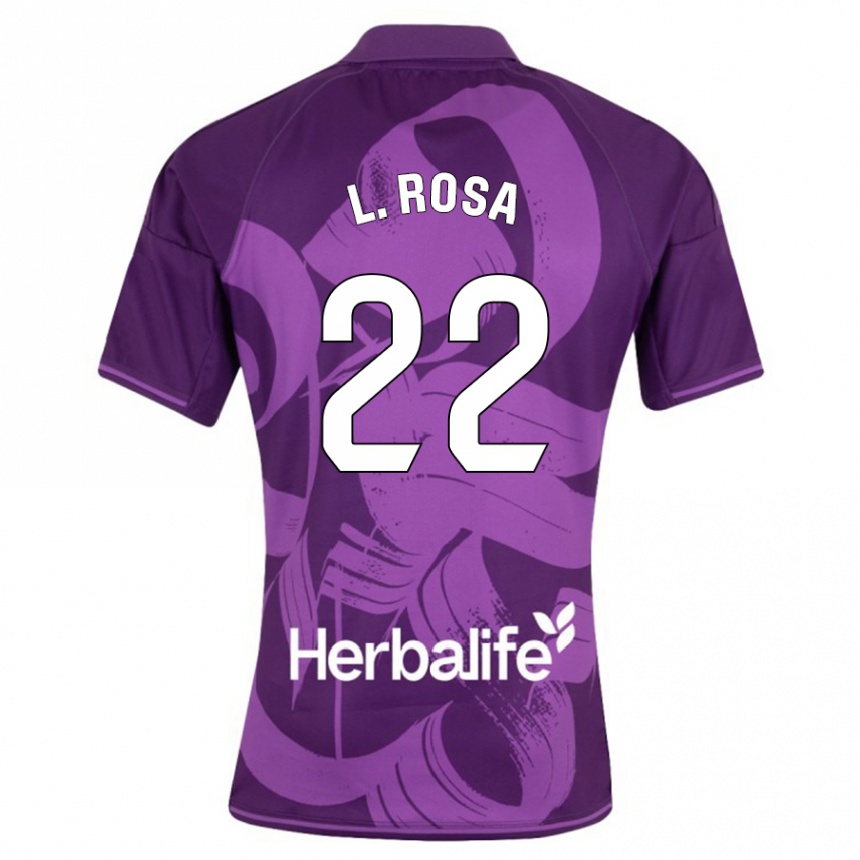 Niño Fútbol Camiseta Lucas Rosa #22 Violeta 2ª Equipación 2023/24 Perú