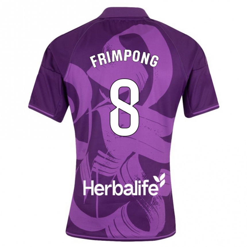 Niño Fútbol Camiseta Eugene Frimpong #8 Violeta 2ª Equipación 2023/24 Perú