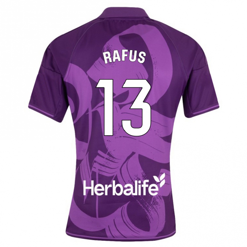 Niño Fútbol Camiseta Arnau Rafus #13 Violeta 2ª Equipación 2023/24 Perú