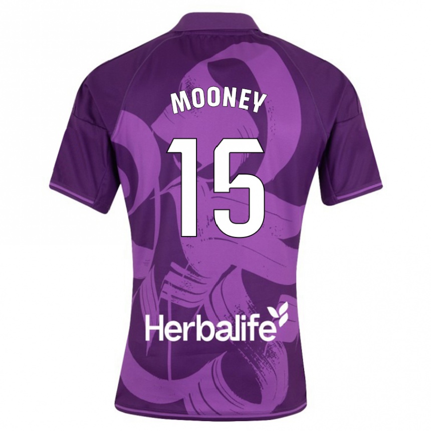 Niño Fútbol Camiseta Fionn Mooney #15 Violeta 2ª Equipación 2023/24 Perú