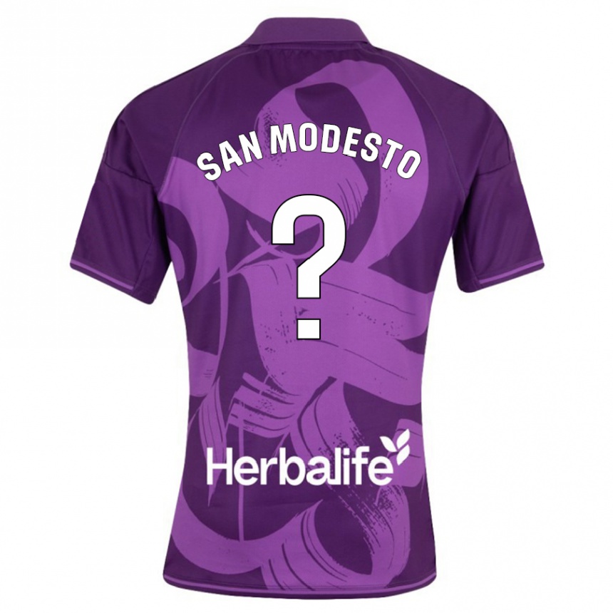 Niño Fútbol Camiseta Hugo San Modesto #0 Violeta 2ª Equipación 2023/24 Perú