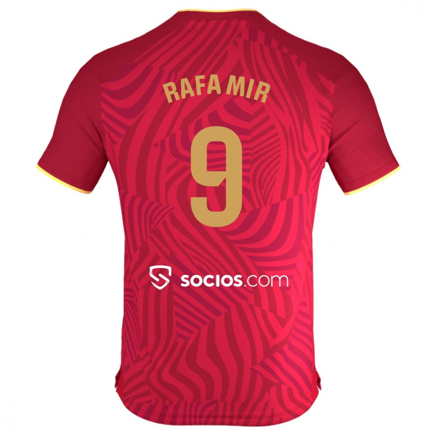 Niño Fútbol Camiseta Rafa Mir #9 Rojo 2ª Equipación 2023/24 Perú