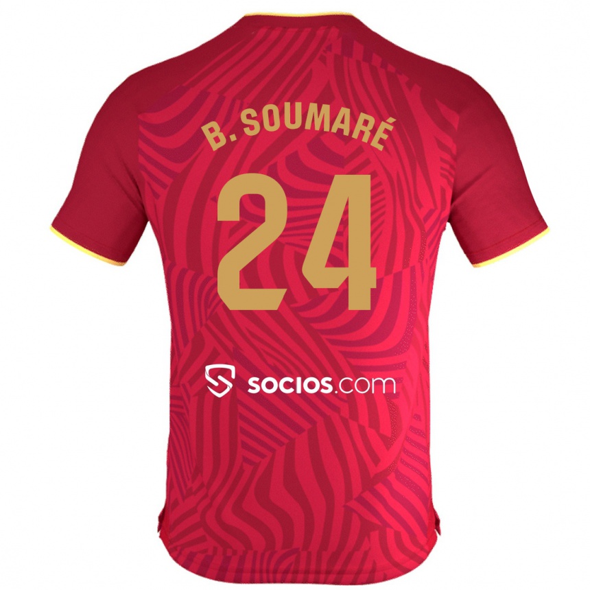 Niño Fútbol Camiseta Boubakary Soumaré #24 Rojo 2ª Equipación 2023/24 Perú