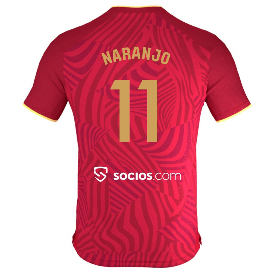 Niño Fútbol Camiseta Mario Naranjo #11 Rojo 2ª Equipación 2023/24 Perú