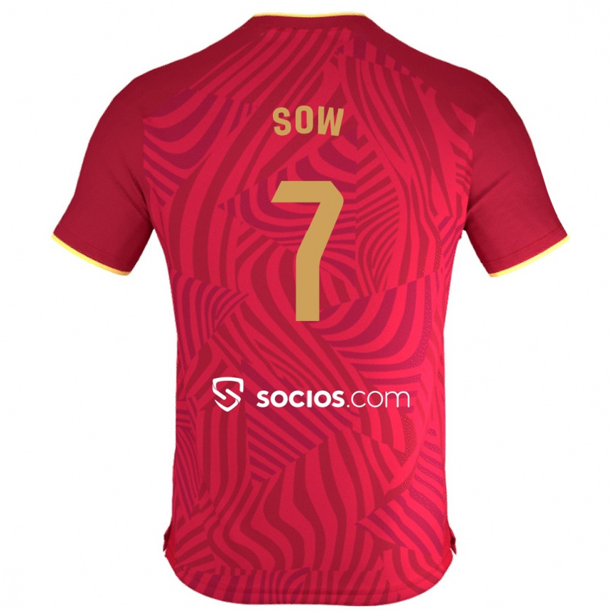 Niño Fútbol Camiseta Bakary Sow #7 Rojo 2ª Equipación 2023/24 Perú