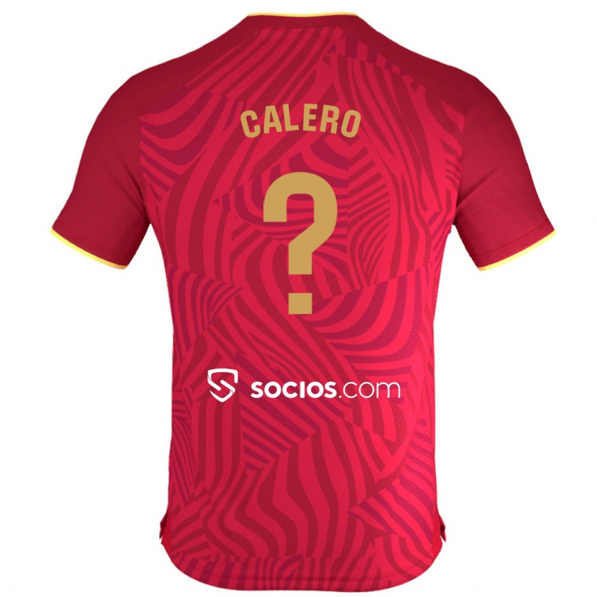 Niño Fútbol Camiseta Josema Calero #0 Rojo 2ª Equipación 2023/24 Perú