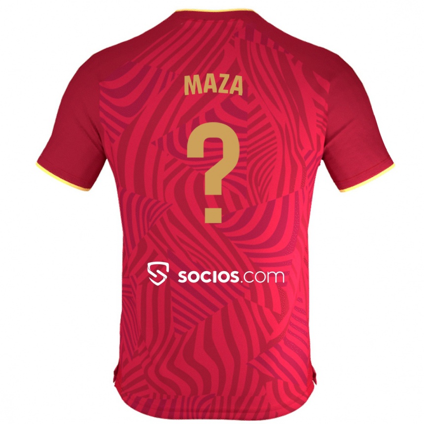 Niño Fútbol Camiseta Manuel Maza #0 Rojo 2ª Equipación 2023/24 Perú