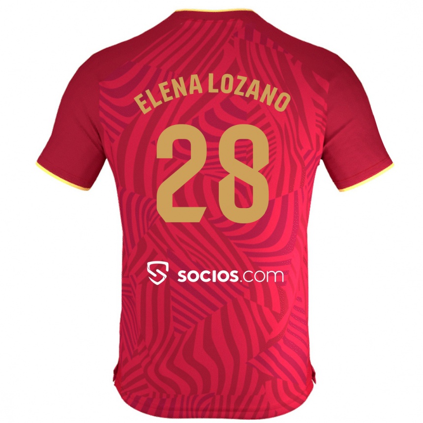 Niño Fútbol Camiseta Elena Lozano Gallego #28 Rojo 2ª Equipación 2023/24 Perú