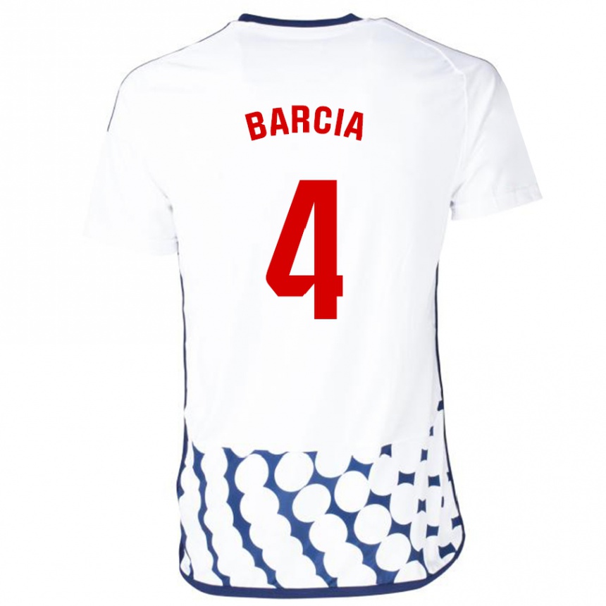 Niño Fútbol Camiseta Sergio Barcia #4 Blanco 2ª Equipación 2023/24 Perú