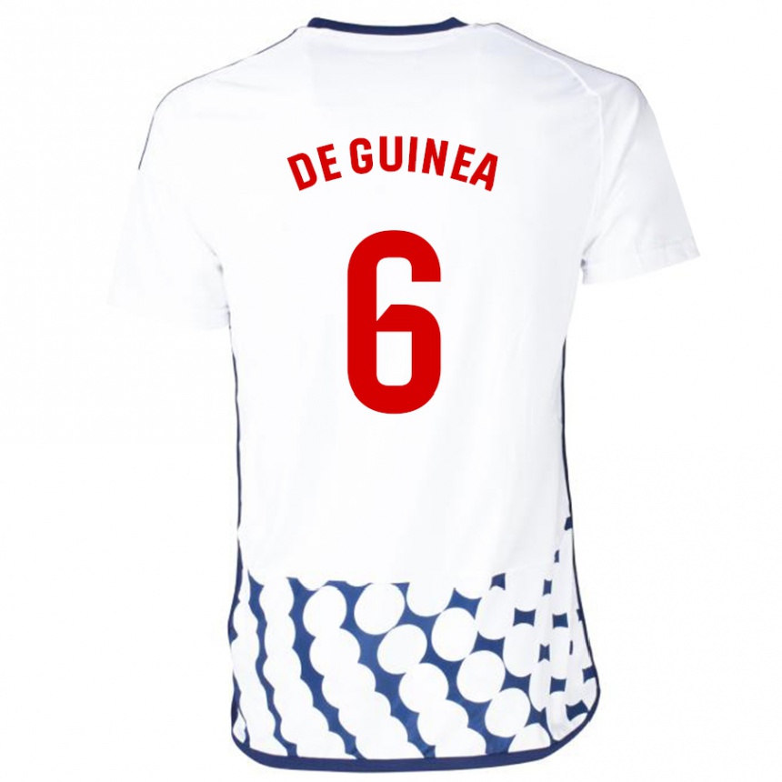 Niño Fútbol Camiseta Asier Ortiz De Guinea #6 Blanco 2ª Equipación 2023/24 Perú