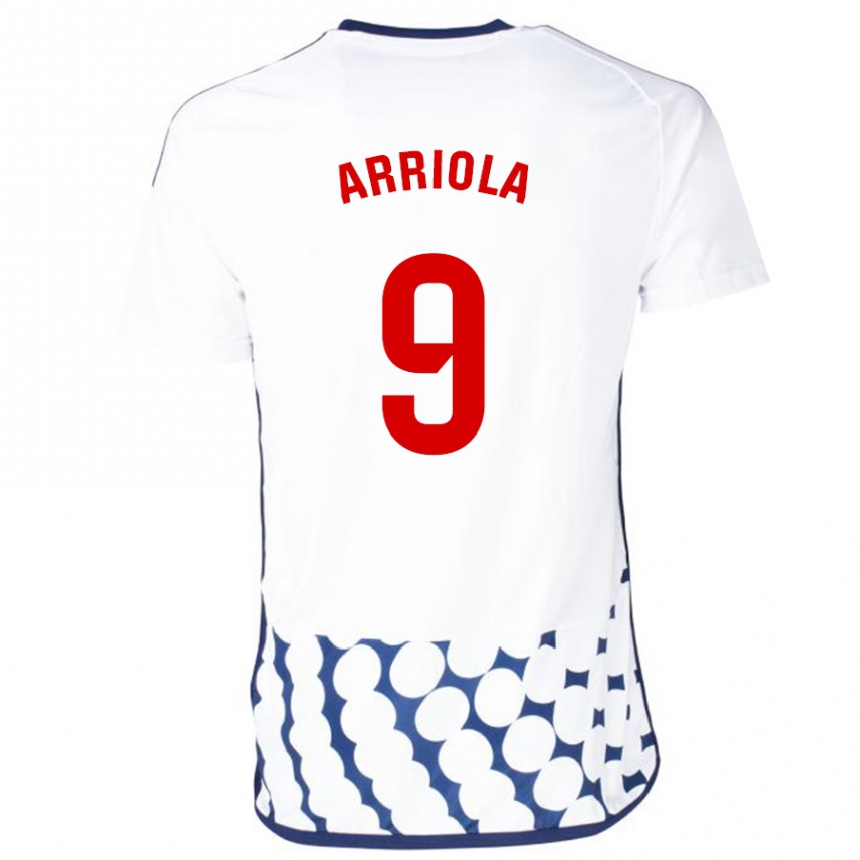 Niño Fútbol Camiseta Marcos Arriola #9 Blanco 2ª Equipación 2023/24 Perú