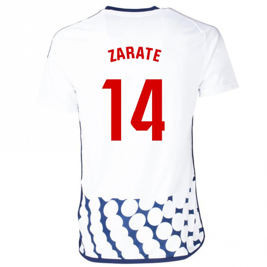 Niño Fútbol Camiseta Hugo Zárate #14 Blanco 2ª Equipación 2023/24 Perú