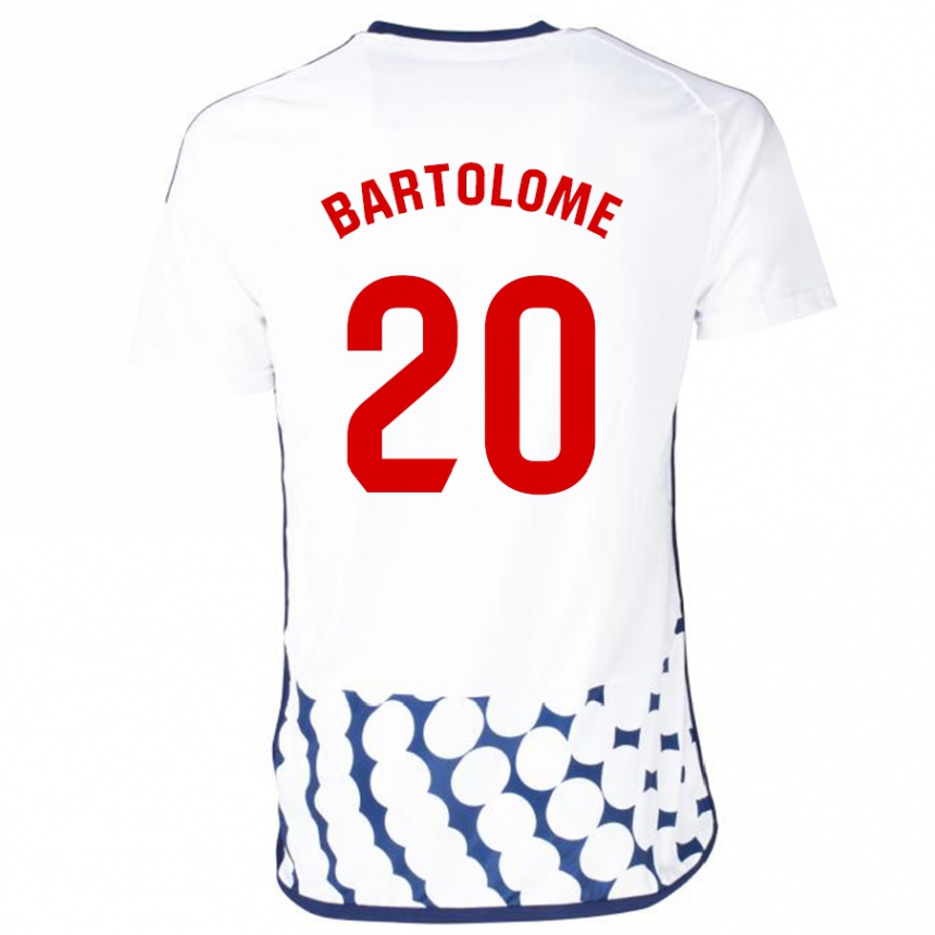 Niño Fútbol Camiseta Diego Bartolomé #20 Blanco 2ª Equipación 2023/24 Perú