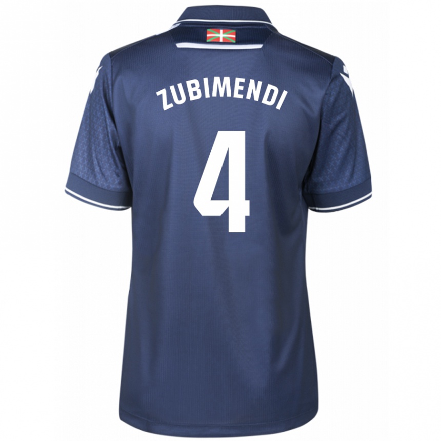 Niño Fútbol Camiseta Martín Zubimendi #4 Armada 2ª Equipación 2023/24 Perú