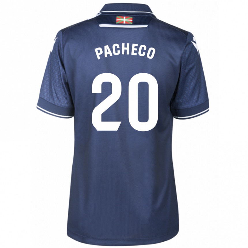 Niño Fútbol Camiseta Jon Pacheco #20 Armada 2ª Equipación 2023/24 Perú