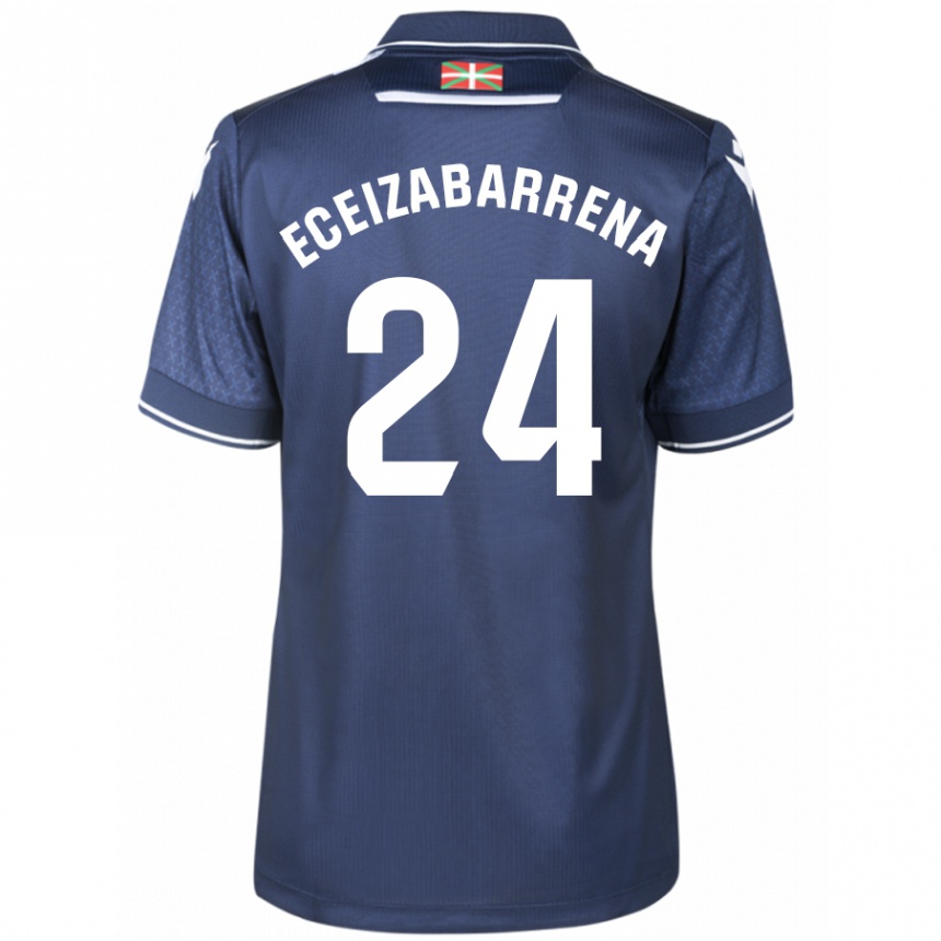 Niño Fútbol Camiseta Jon Eceizabarrena #24 Armada 2ª Equipación 2023/24 Perú