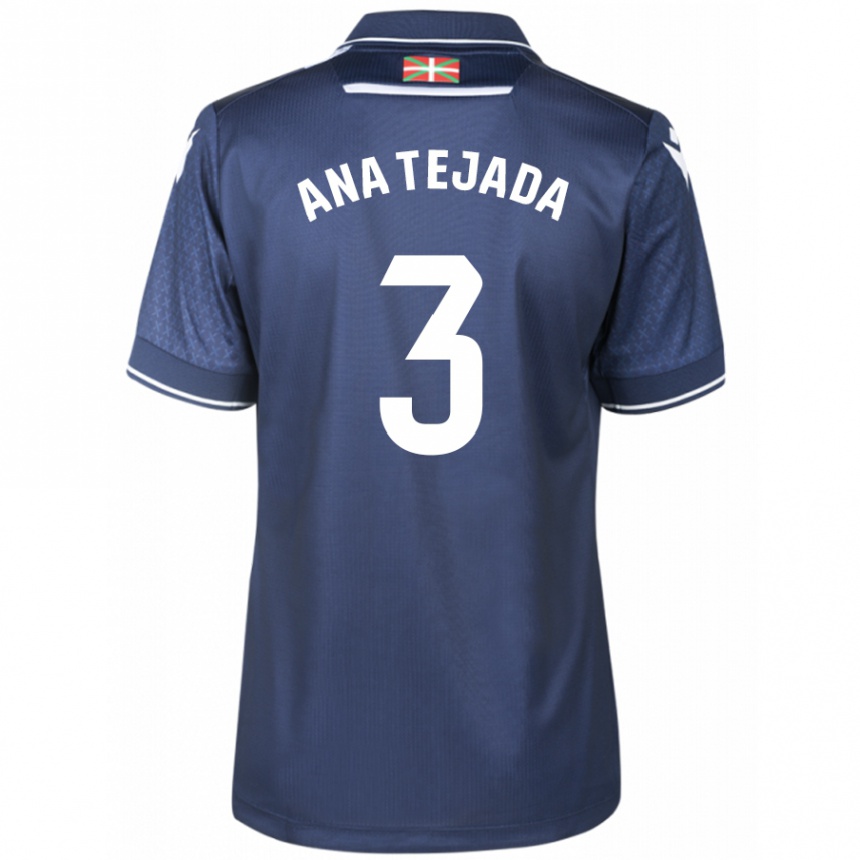 Niño Fútbol Camiseta Ana Tejada Jiménez #3 Armada 2ª Equipación 2023/24 Perú