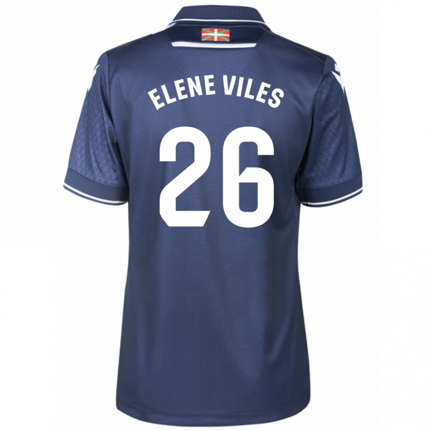 Niño Fútbol Camiseta Elene Viles Odriozola #26 Armada 2ª Equipación 2023/24 Perú