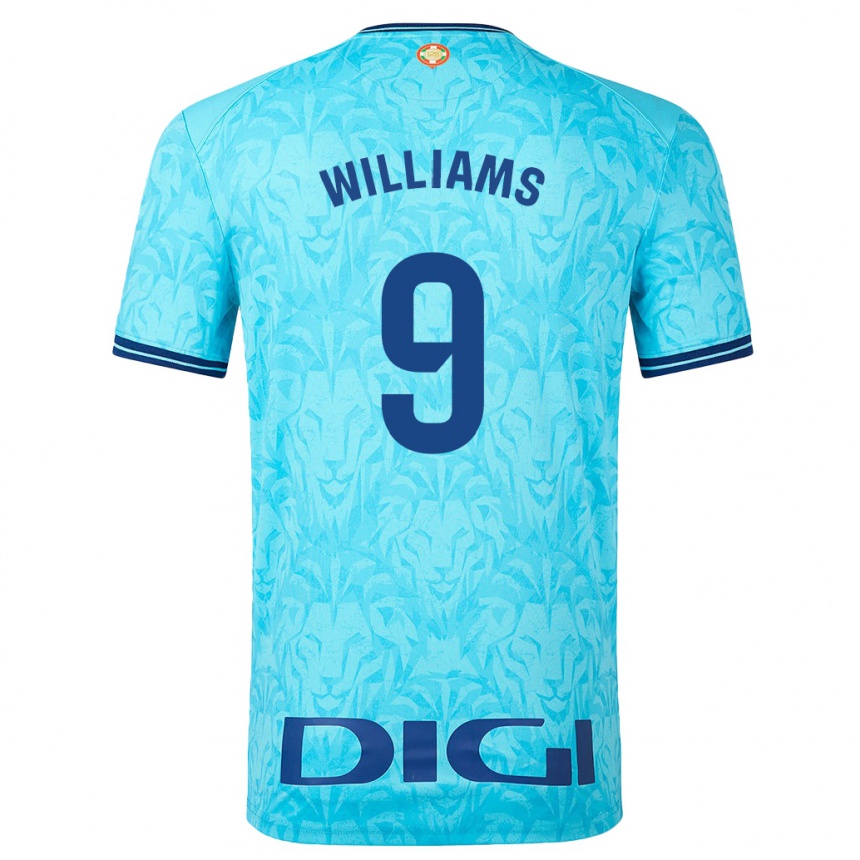 Niño Fútbol Camiseta Iñaki Williams #9 Cielo Azul 2ª Equipación 2023/24 Perú