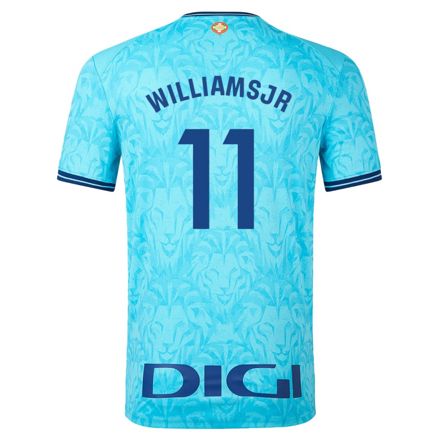 Niño Fútbol Camiseta Nico Williams #11 Cielo Azul 2ª Equipación 2023/24 Perú