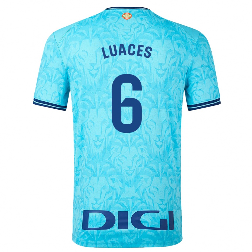 Niño Fútbol Camiseta Iraitz Luaces #6 Cielo Azul 2ª Equipación 2023/24 Perú