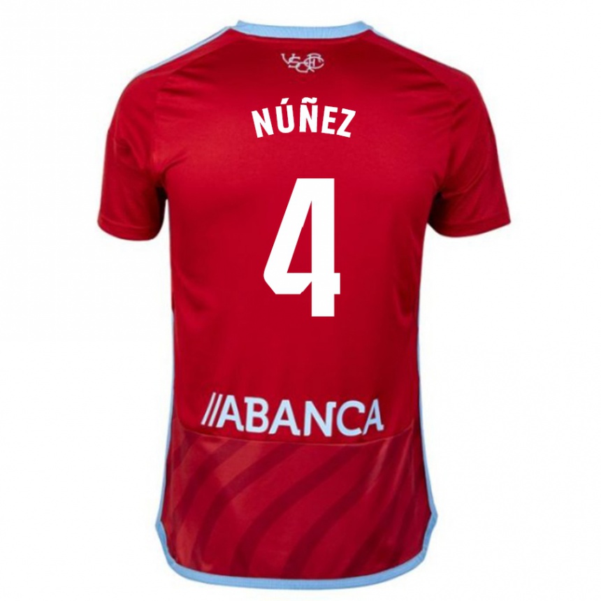 Niño Fútbol Camiseta Unai Núñez #4 Rojo 2ª Equipación 2023/24 Perú