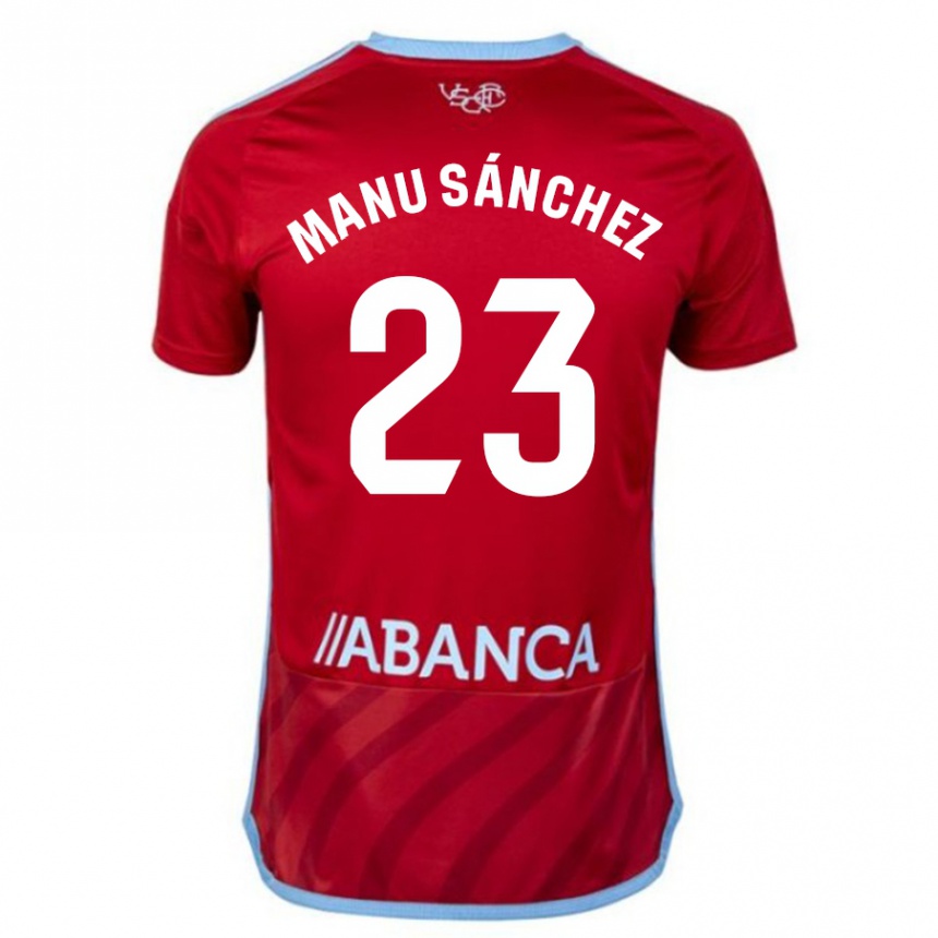 Niño Fútbol Camiseta Manu Sanchez #23 Rojo 2ª Equipación 2023/24 Perú