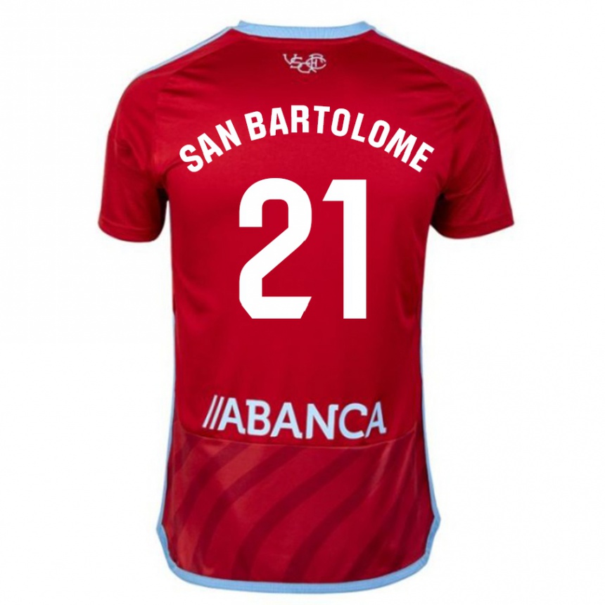 Niño Fútbol Camiseta Víctor San Bartolomé #21 Rojo 2ª Equipación 2023/24 Perú