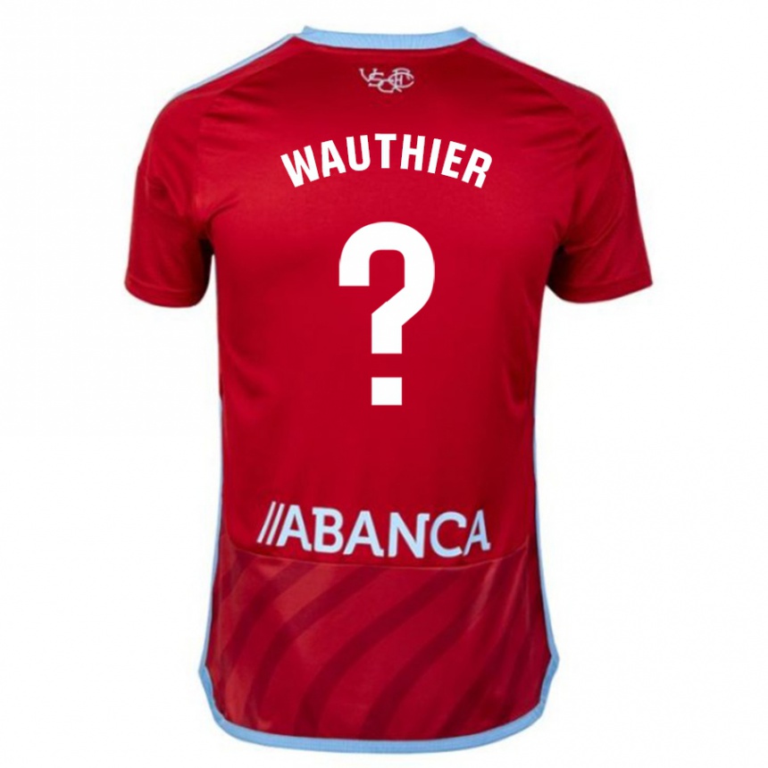 Niño Fútbol Camiseta Hugo Wauthier #0 Rojo 2ª Equipación 2023/24 Perú