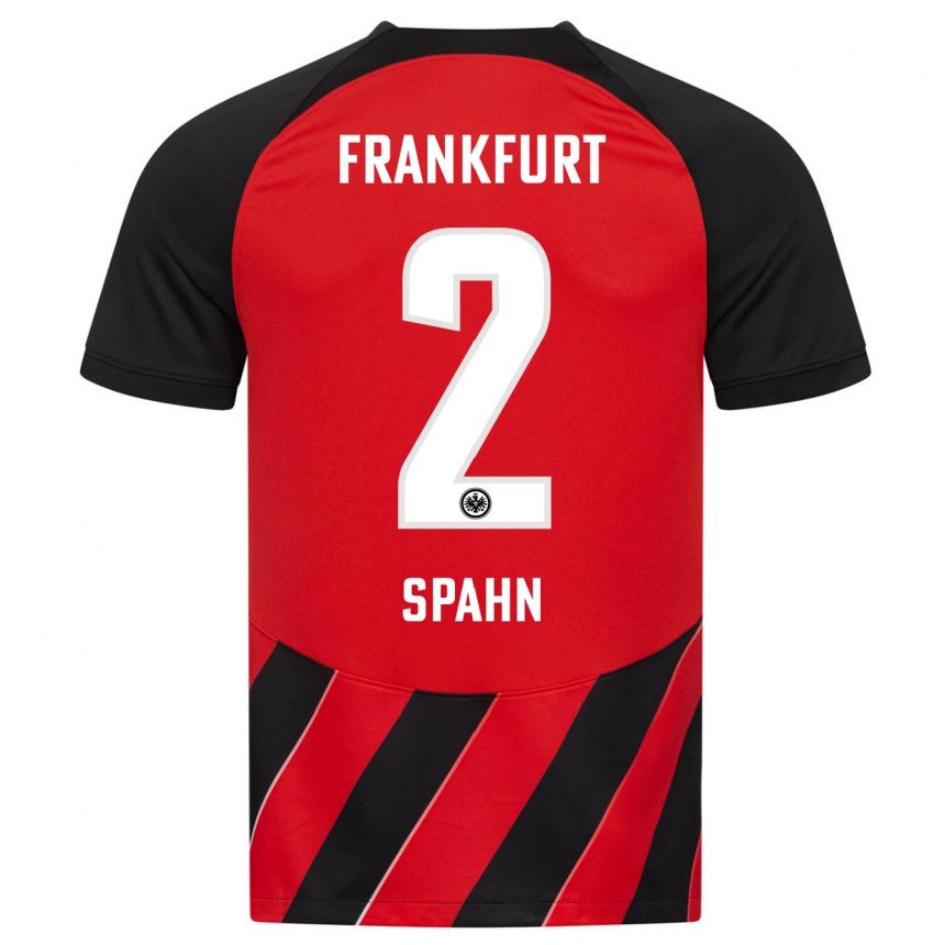 Hombre Fútbol Camiseta Maurice Spahn #2 Negro Rojo 1ª Equipación 2023/24 Perú