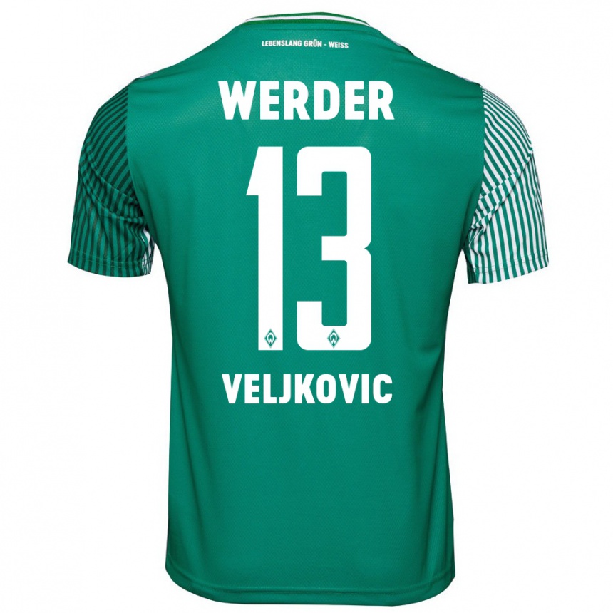 Hombre Fútbol Camiseta Milos Veljkovic #13 Verde 1ª Equipación 2023/24 Perú