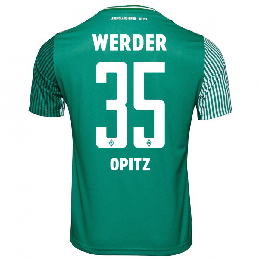 Hombre Fútbol Camiseta Leon Opitz #35 Verde 1ª Equipación 2023/24 Perú