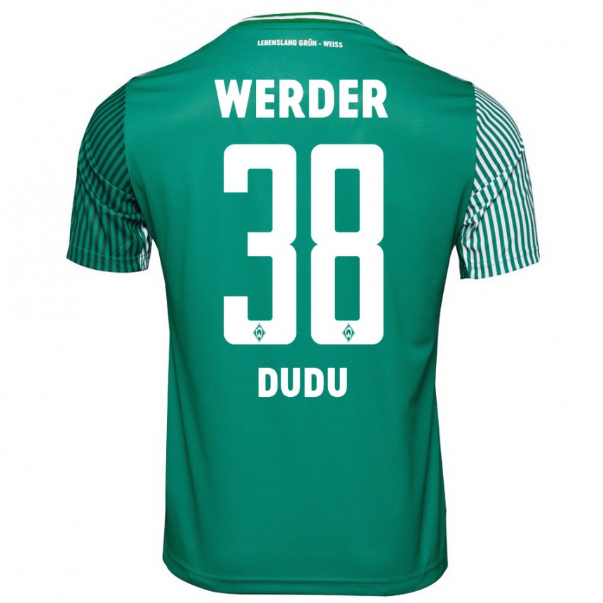 Hombre Fútbol Camiseta Dudu #38 Verde 1ª Equipación 2023/24 Perú