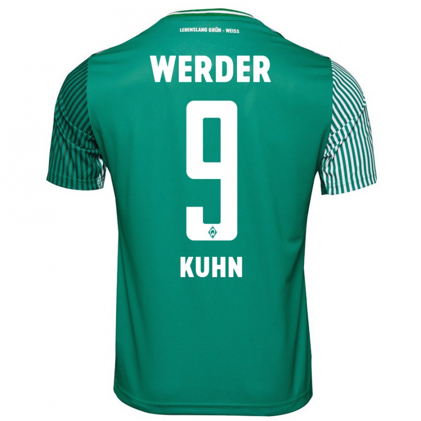 Hombre Fútbol Camiseta Philipp Kühn #9 Verde 1ª Equipación 2023/24 Perú