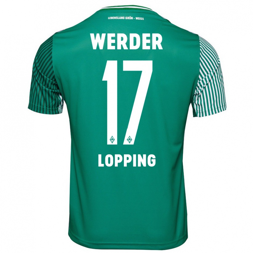 Hombre Fútbol Camiseta Jakob Löpping #17 Verde 1ª Equipación 2023/24 Perú