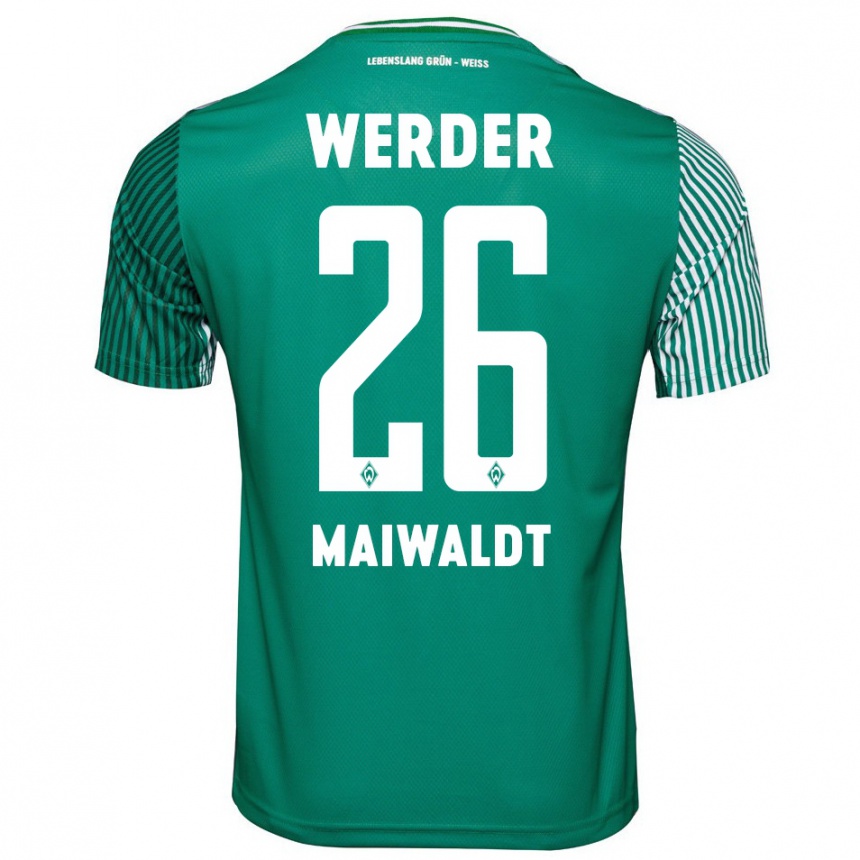 Hombre Fútbol Camiseta Julius Maiwaldt #26 Verde 1ª Equipación 2023/24 Perú