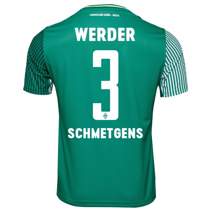 Hombre Fútbol Camiseta Mick Schmetgens #3 Verde 1ª Equipación 2023/24 Perú