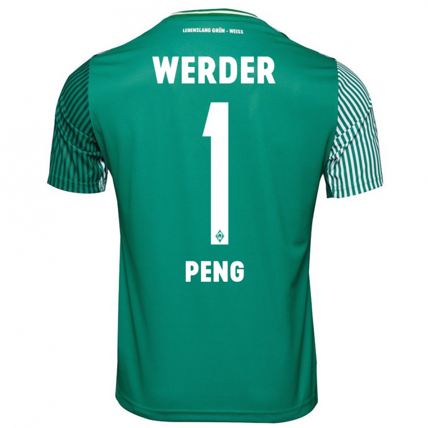 Hombre Fútbol Camiseta Livia Peng #1 Verde 1ª Equipación 2023/24 Perú