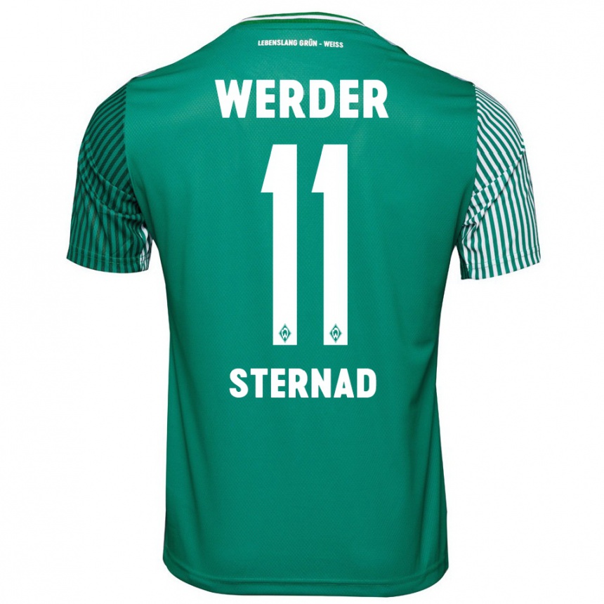 Hombre Fútbol Camiseta Maja Sternad #11 Verde 1ª Equipación 2023/24 Perú