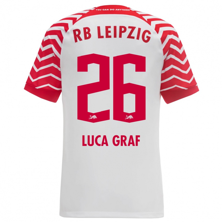 Hombre Fútbol Camiseta Luca Marie Graf #26 Blanco 1ª Equipación 2023/24 Perú